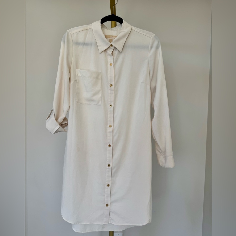 Michael Kors Ivory Long Sleeve Dress